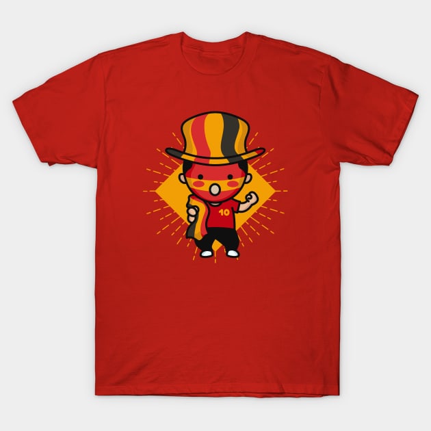 Cute Belgium Football Fan // Kawaii Cute Belgian Soccer Supporter T-Shirt by SLAG_Creative